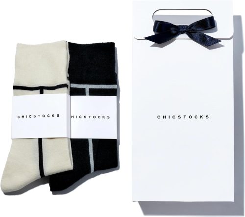 シックストックス(CHICSTOCKS) ラインソックス 2足ギフトバッグ