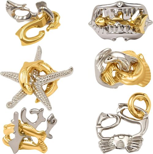 HUAZONTOM 知恵の輪 知恵おもちゃ6点セット