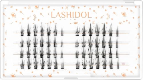 LASHIDOL DIY つけまつげ 部分つけまつ毛 ナチュラル たんぽぽ、ブラック