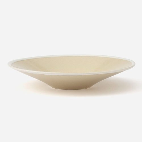 河敦 益子焼 白縁平鉢