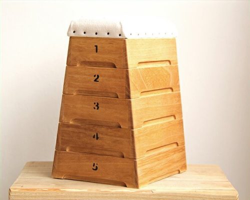 豊田産業 跳び箱型小物入れ 積上げ5段 文具収納 トビコバコ ラフィキ