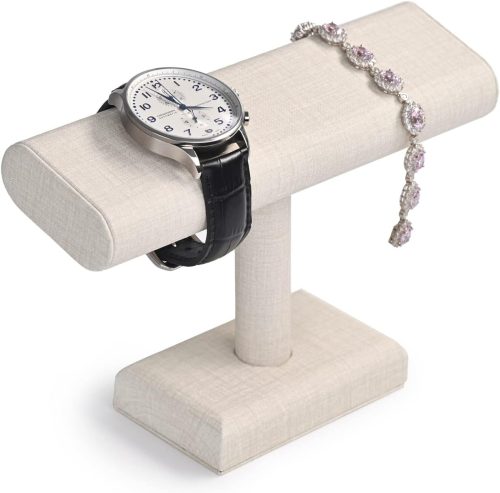 Oirlv T-shaped Fabric Watch Jewelry Holder PU077