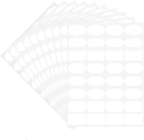 Wisdompro 食品保存ラベル320枚入り ホワイト