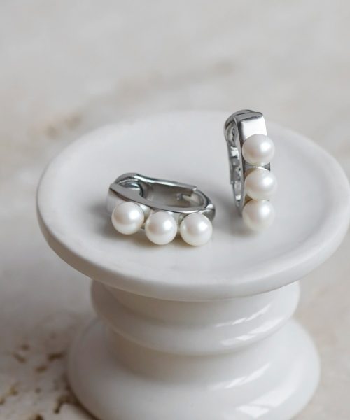 アネモネ(ANEMONE) パール×メタルマグネットイヤリング
