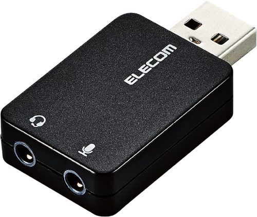 エレコム(ELECOM) USBオーディオ変換アダプタ USB-AADC01BK
