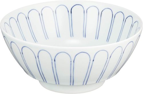 まるぶん 有田焼 究極のラーメン鉢 しん窯 菊花文 青 R0223