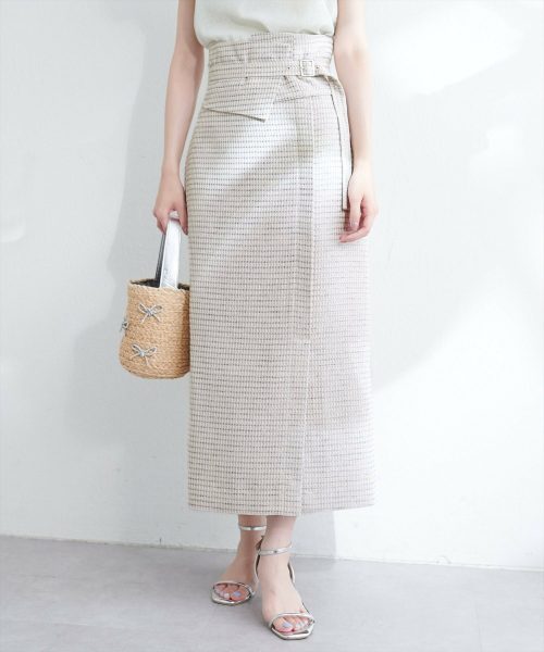 ナチュラルクチュール(natural couture) コルセットベルト付きナロースカート