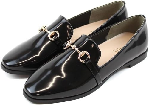 ヴィヴィアン(VIVIAN) スクエアトゥビット付きレインローファー