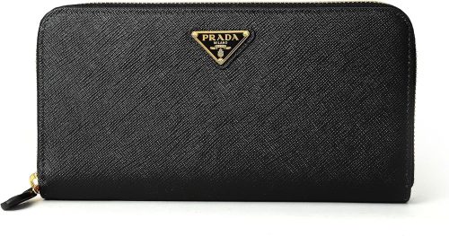 プラダ(PRADA) サフィアーノトライアングル ジップアラウンド長財布
