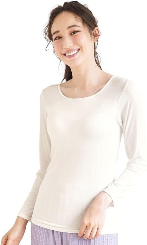 ニッセン アンダーフリーウォームコア 発熱 ブラトップ長袖インナー 消臭テープ付 静電気防止