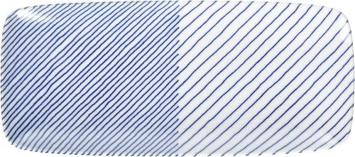 白山陶器 重ね縞 長焼皿