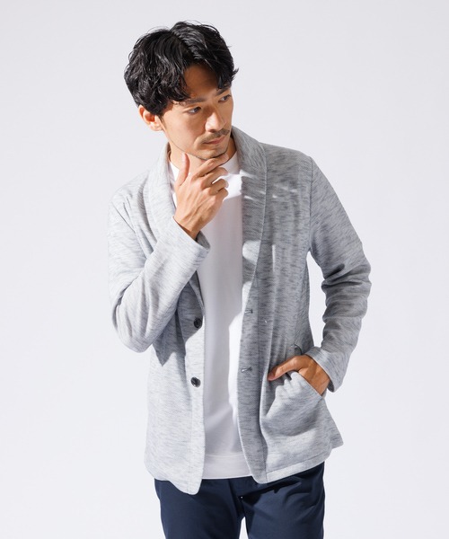 アバハウスグレイ(ABAHOUSE GRAY) バーズアイ ショールジャケット