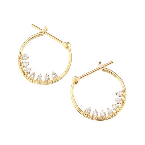 ジュエリーツツミ K10イエローゴールドダイヤモンドピアス