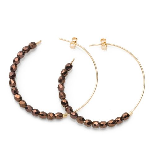 アクセサリーSalt グリッタービーズ フープピアス