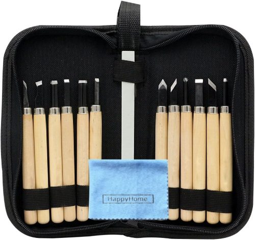 HappyHome 彫刻刀12本セット 砥石付き