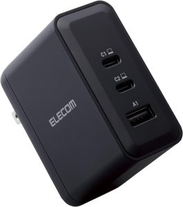 エレコム(ELECOM) GaN(窒化ガリウム)充電器 USB Power Delivery 100W ACDC-PD65100BK