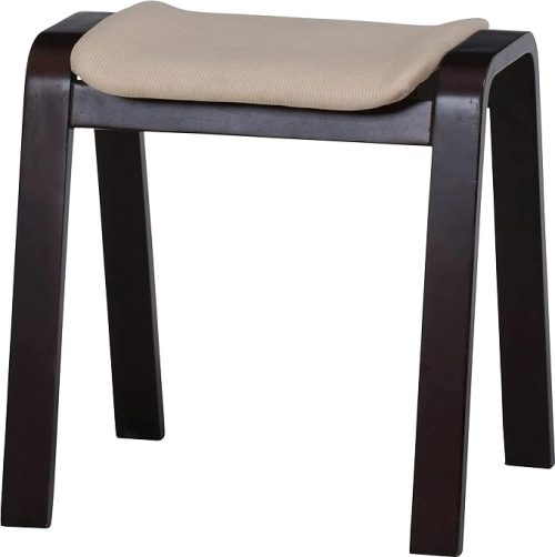 不二貿易 曲木スツール ハイ CF-406DBR