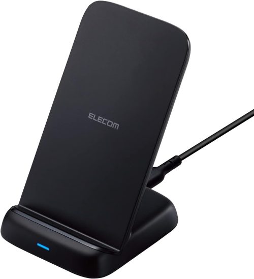 エレコム(ELECOM) Qi規格対応ワイヤレス充電器 W-QS08BK 2022