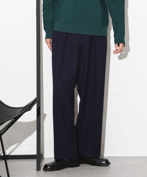 ナノユニバース(nano・universe) 微起毛ワイドスラックス