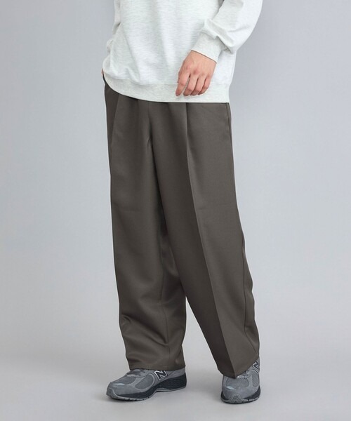 コーエン(coen) センタープレスポリツイルワイドスラックス