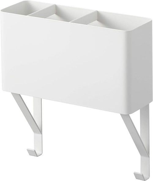 山崎実業 タオル掛け上ドライヤー＆ヘアーアイロンホルダー 4286