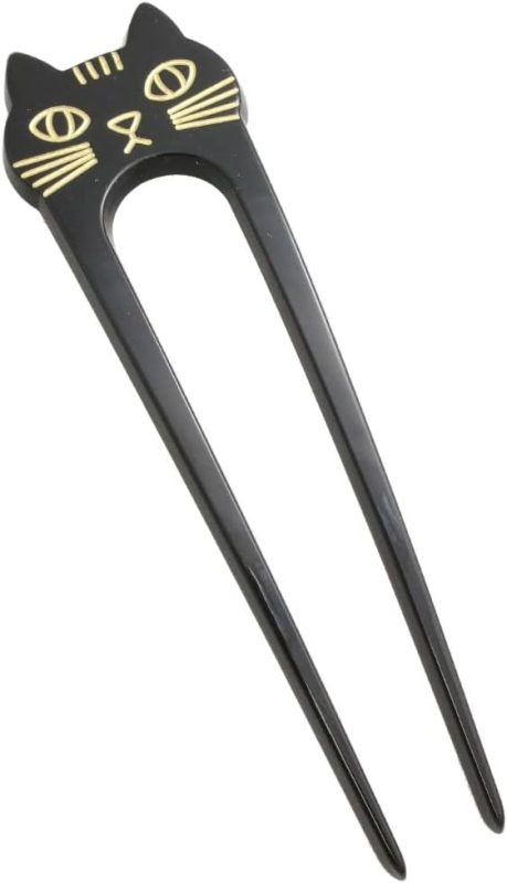 神戸ヴァンテーヌ 猫モチーフの二股かんざし