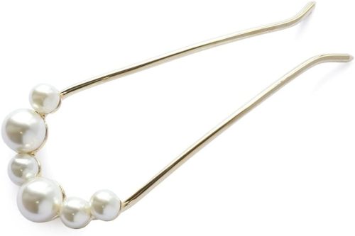 ジュエルボックス (JewelVOX) ヘアアクセサリー U字ピン かんざし パール 6連