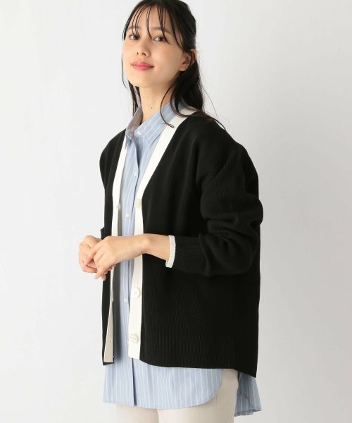 グローバルワーク(GLOBAL WORK) リッチライトニットアゼVネックカーディガン