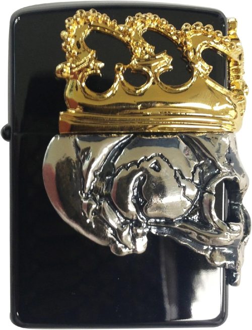 ジッポー(ZIPPO) オイルライター スカルチタンブラック BBZ-スカルKA2