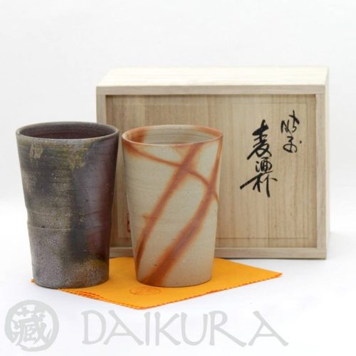 ダイクラ(DAIKURA) ビアマグタンブラー ペア 桟切 緋襷