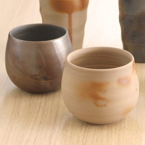 高木純 備前焼のコロンと丸いカップ