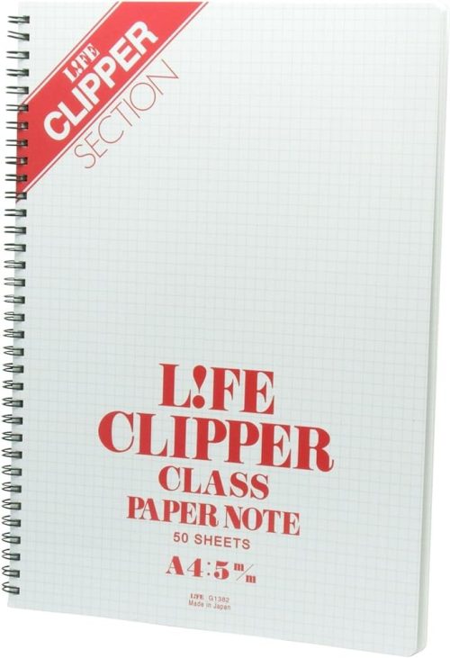 ライフ(LIFE) リングノート クリッパーノート A4 方眼 G1382