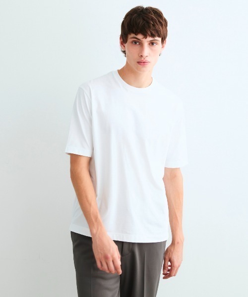 スリードッツ(three dots) パウダリーコットン クルーネックTシャツ