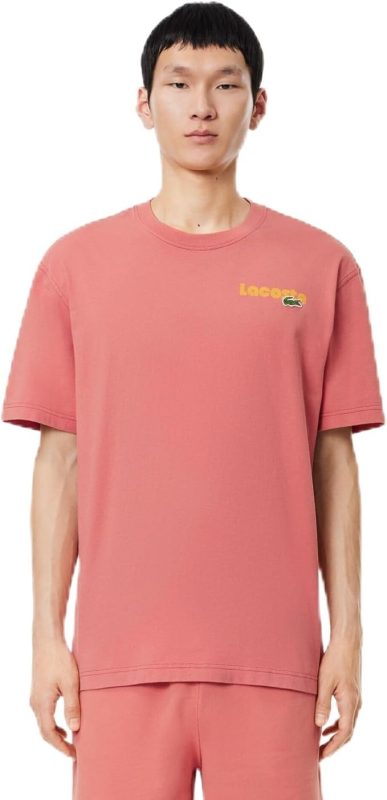 ラコステ(LACOSTE) オーバーサイズ リピートネームバックプリント半袖Tシャツ