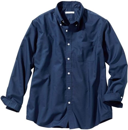 ニッセン 形態安定長袖ボタンダウンオックスフォードシャツ
