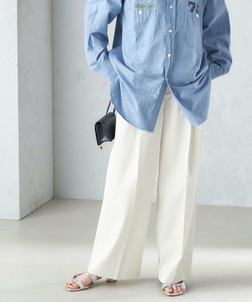 シップス(SHIPS) ハイカウント ツイル チノ タック パンツ 24SS