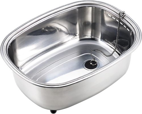 アーネスト(Arnest) 脚付きステンレス洗い桶 中栓付き A-75435