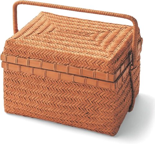 ベルメゾン(Belle Maison) ワンハンドルの重箱風裁縫バスケット 109323901001