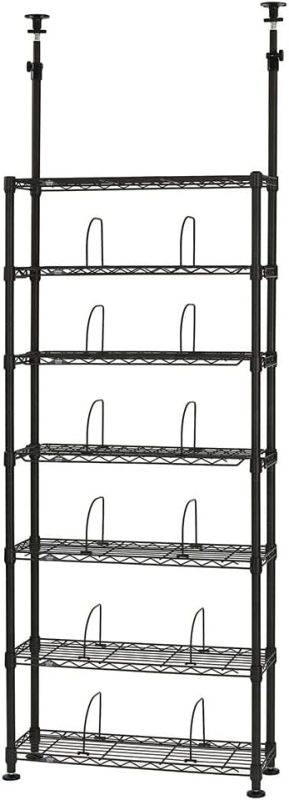 ドウシシャ(DOSHISHA) ルミナス スチールラック ノワールシリーズ 突っ張りラック NO76-7T
