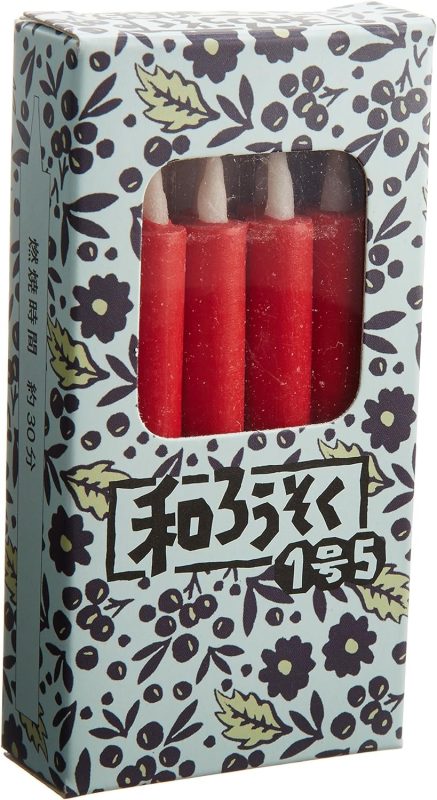 カメヤマ 和ろうそく 1号5 朱 箱入