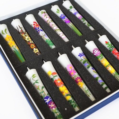 松本商店 1月~12月のお花 絵ろうそく 定番 四季の花