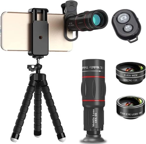 ActyGo 高品質HD18X望遠レンズ付きスマホレンズ4点セット AP-009N 2018