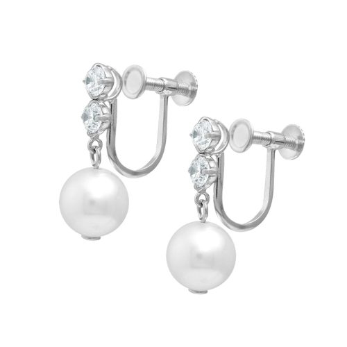 ブルーム(BLOOM) K10 ホワイトゴールド 淡水パール イヤリング