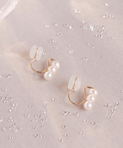 フィービィー(phoebe) K10 ノーブルパールイヤリング