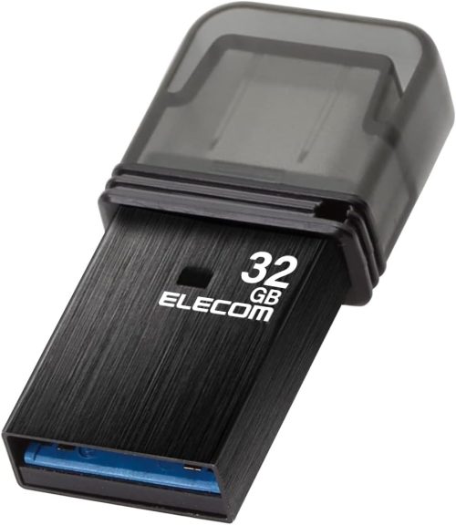 エレコム(ELECOM) キャップ式USB Type-Cメモリ 32GB MF-CAU32032GBK 2022