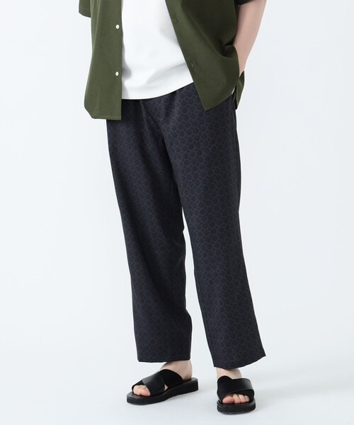 ビームスハート(BEAMS HEART) プリント リラックス アンクル パンツ