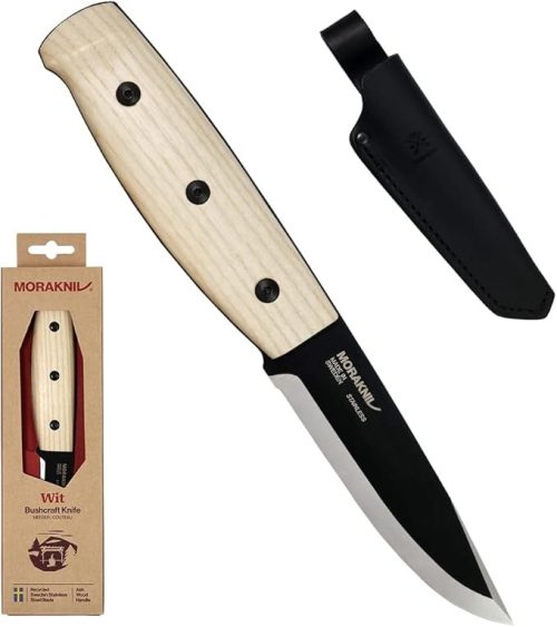 モーラナイフ(MORAKNIV) ウィット ブラックブレード アッシュウッド