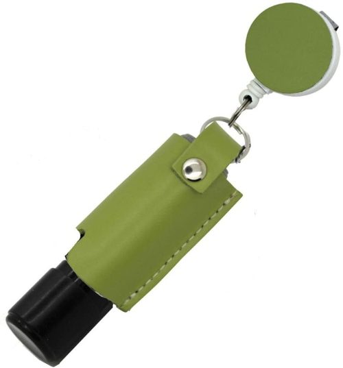 エルブ(Herbe) クリップ付リール 牛革印鑑ホルダー