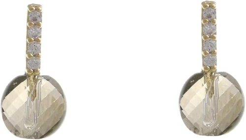 神戸ヴァンテーヌ(KOBE VINGTAINE) クリアストーン×バー ミニ ノンホールピアス 樹脂イヤリング