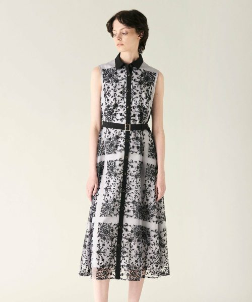 グレースコンチネンタル(GRACE CONTINENTAL) 刺繍フレアドレス